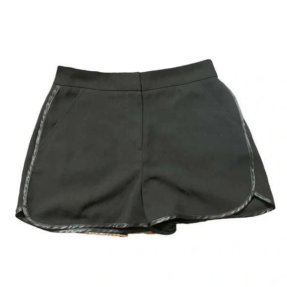 TOPSHOP BLACK TUXEDO SHORTS - Picture 1 of 3